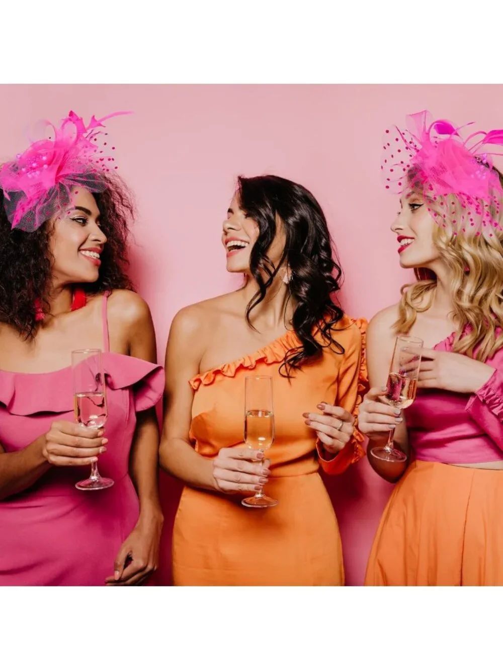 Elegant Pink Fascinator Headband or Hair Clip for Derby, Tea Party & Church